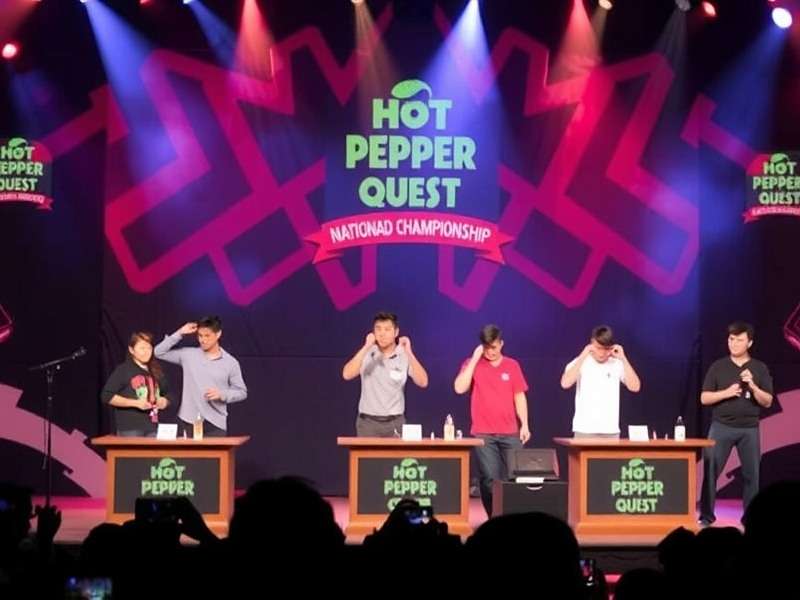 Hot Pepper Quest National Championship finals in Hyderabad with players competing on stage