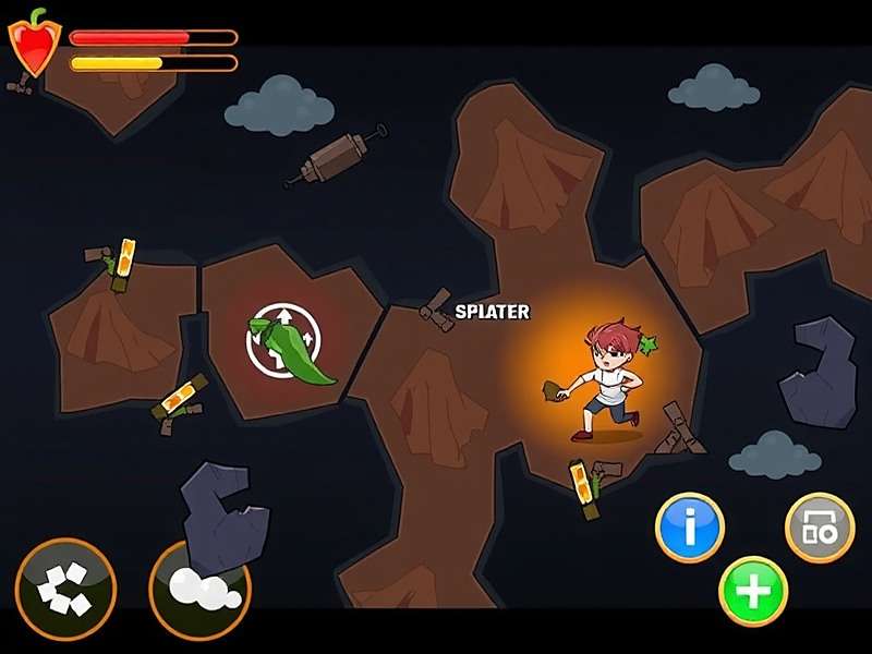 Hot Pepper Quest gameplay loop showing exploration, spice collection, and quest completion